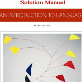 Solution Manual for An Introduction to Language 10th Edition by Victoria Fromkin