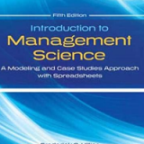 Solution manual for Introduction to Management Science  5th Edition