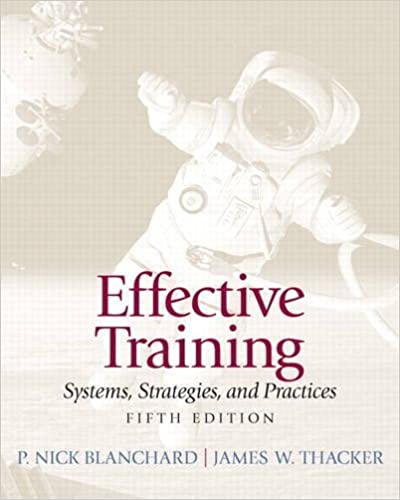 (eBook PDF)Effective Training Systems, Strategies, And Practices 5th ...